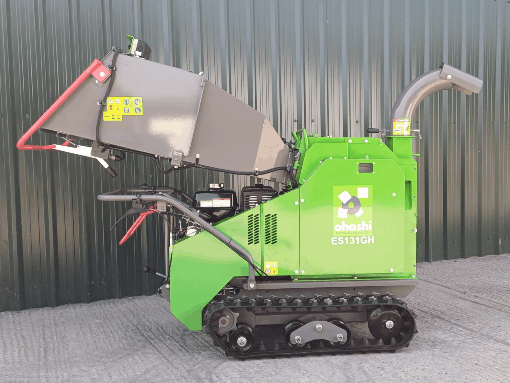 Ohashi ES131GH Compact Tracked Woodchipper Side Profile